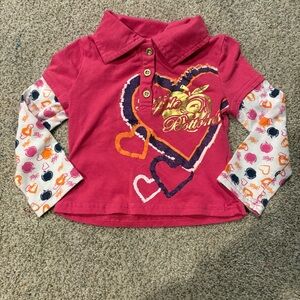 pink Apple Bottoms long-sleeved polo size 12 months